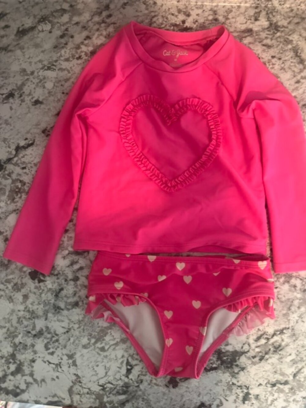 Cat & Jack Two piece long sleeve Swimsuit 4T